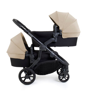 iCandy Orange 4 Twin Stroller and Bassinet Bundle - Latte
