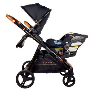 Ventura Single to Double Stroller (Package # 1) Midnight - Baby Lavish